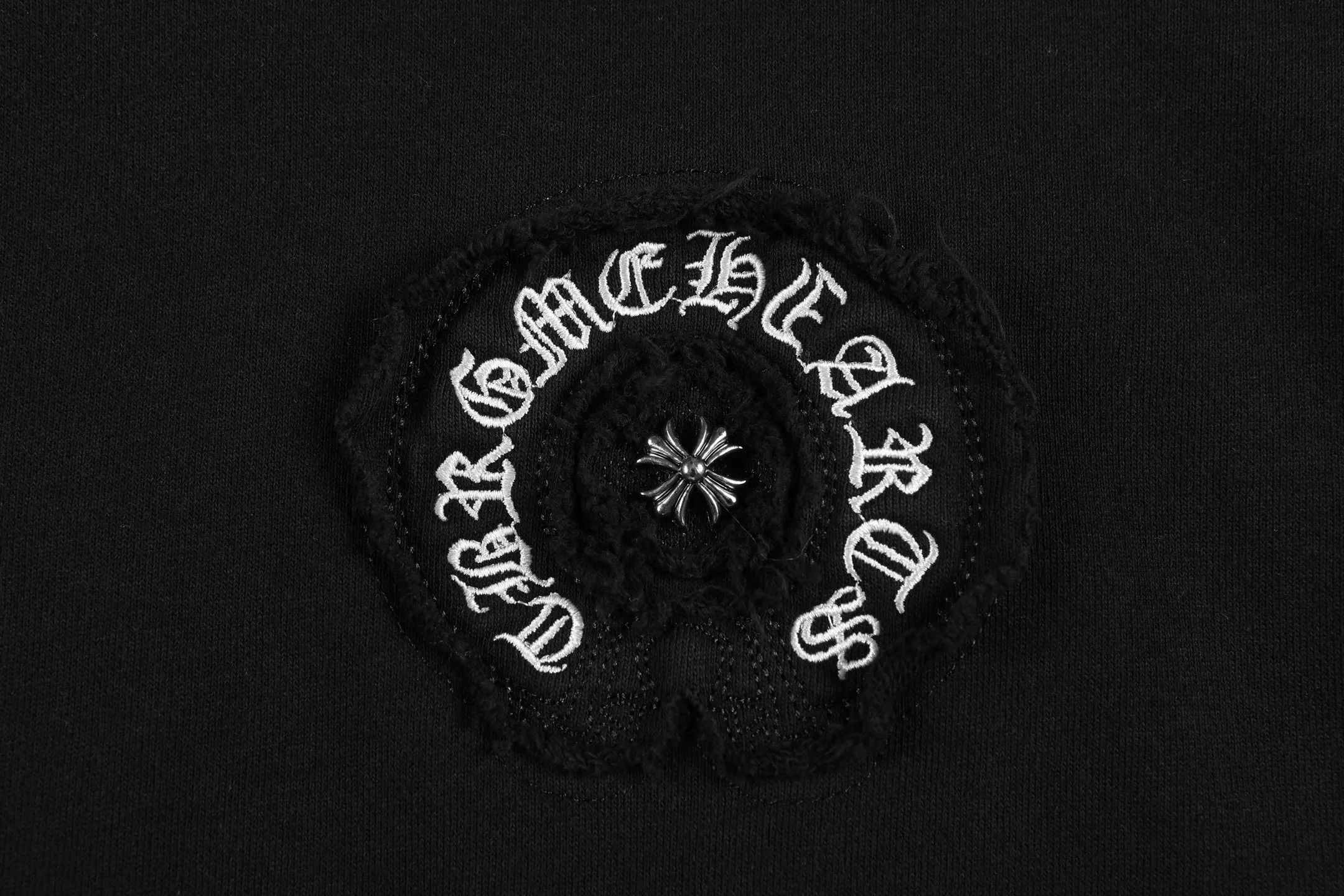 P310 Chrome Hearts Chrome Hearts Cross Horseshoe Sanskrit Washed Tie-Dye Sweatshirt Size: SMLXL Color: Pink Black